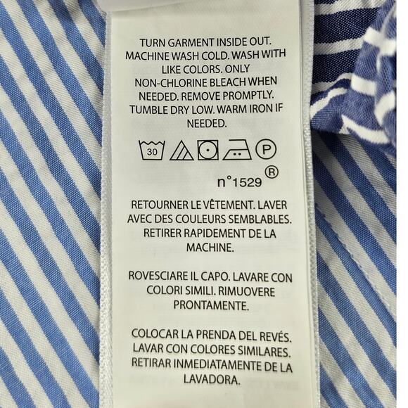 POLO RALPH LAUREN BOYS SEERSUCKER DRESS SHIRT SIZE M (10–12) PINK & BLUE STRIPES - Picture 8 of 9